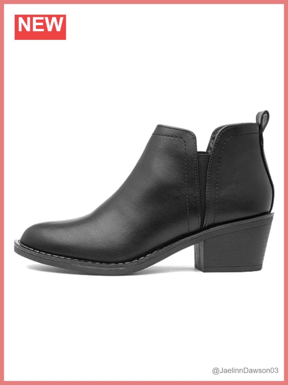 Rocket Dog York Ankle Boots Faux Leather Block Heel Pull-On